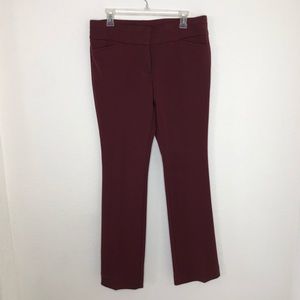Worthington Modern Fit Burgundy Wine Dress Pants